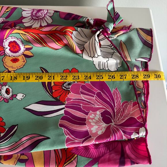 Cha Cha Vente Top Size 2X Floral Dolman Sleeve Tropical Artsy Vacation Flowy - Picture 10 of 10